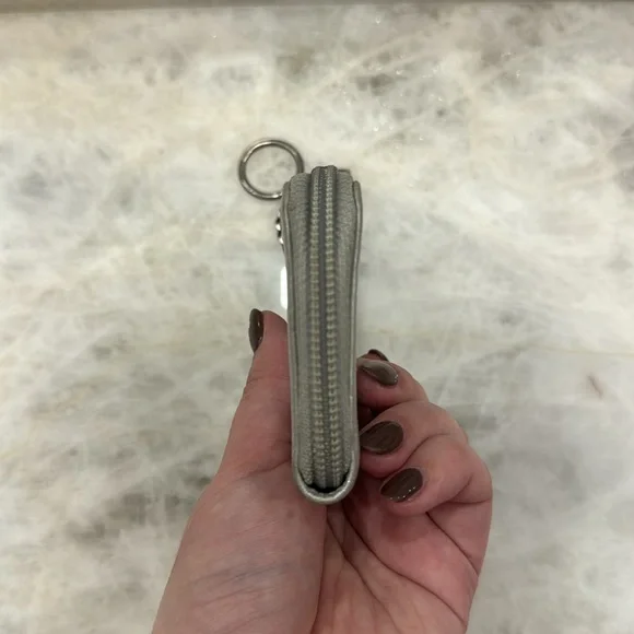 Chanel Metallic Silver Key and Card Pouch - Picture 6 of 11